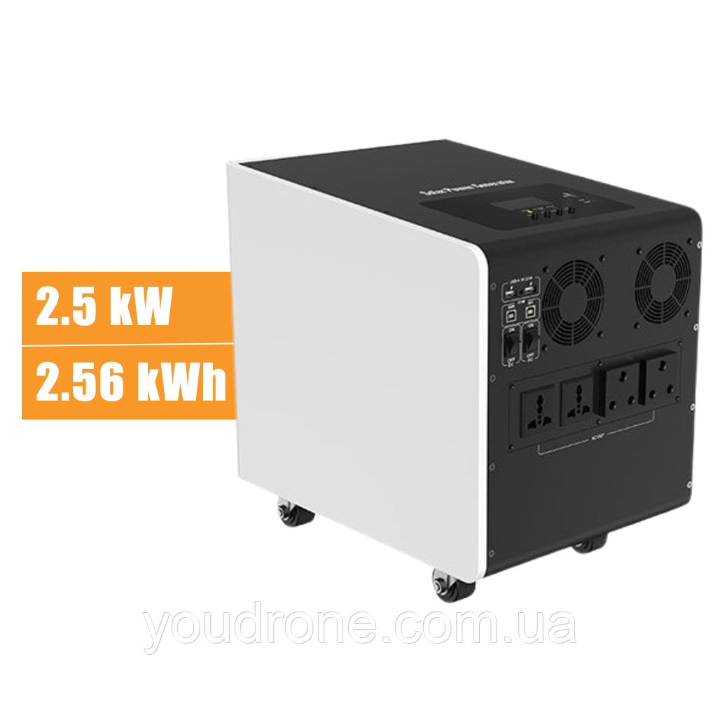 Портативна зарядна станція SRNE EOT02S 2500Вт/2500Вт*год. Портативне джерело електроживлення (ДБЖ / UPS): 2500W/2500Wh - потужна!, фото 1