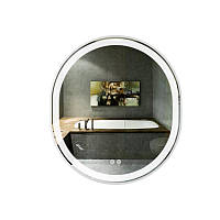 Дзеркало Qtap Gemini 800х700 з LED-підсвічуванням Touch, з антизапотіванням, з димером, рег. темп. кольору