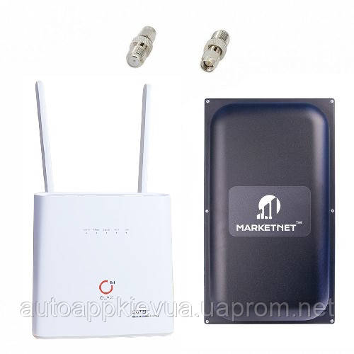 Комплект "4G LTE Wi-Fi роутер Olax AX9 Pro (АКБ 4000 mAh) + Панельна 4G антена MARKETNET Maxi MIMO 22 дБ"