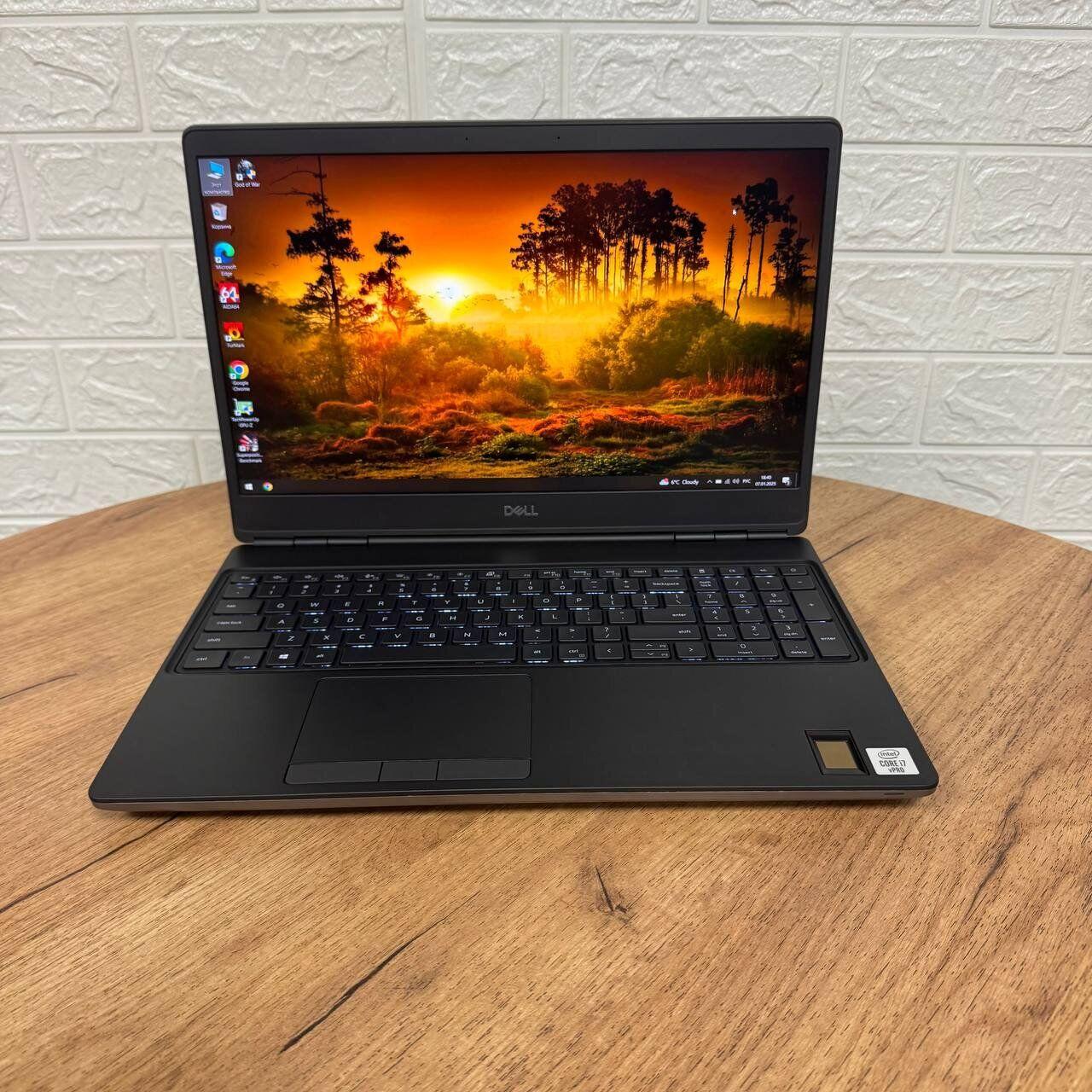 Б/в Ноутбук Б-клас Dell Precision 7550 15.6" 1920x1080| Core i7-10850H| 32 GB RAM| 1000 GB SSD| Quadro T2000 4GB