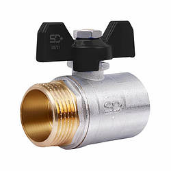 Кран кульовий SD Plus 1" ВН для води (метелик) SD607W25