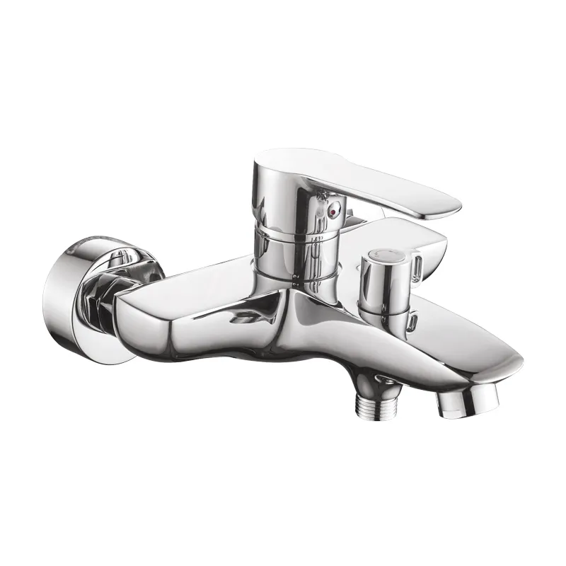 Змішувач для ванни Haiba Columbia 009 (HB0815), латунний, одноважільний, короткий вилив, з шлангом і лійкою для душу