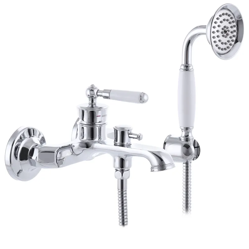 Змішувач для ванни Mixxus Premium Vintage 009 (MI2853) з латунним корпусом та хромованим покриттям, одноручковий, з коротким вилив