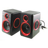 Комп'ютерні колонки акустика 2.0 USB FnT FT-165 Червоні