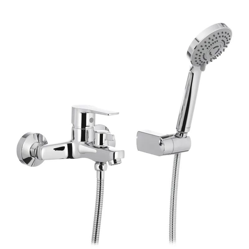 Змішувач для ванни з одноважільним керуванням і литим виливом Ibergrif Star M13257 (IB0011), хромований, з шлангом 170 см