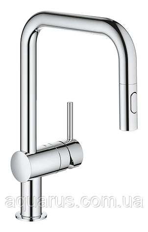 Змішувач для кухні з висувним виливом Grohe Minta (32322002), фото 1