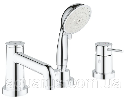 Змішувач на борт ванни на 3 отвори Grohe BauClassic (2511800A), фото 1