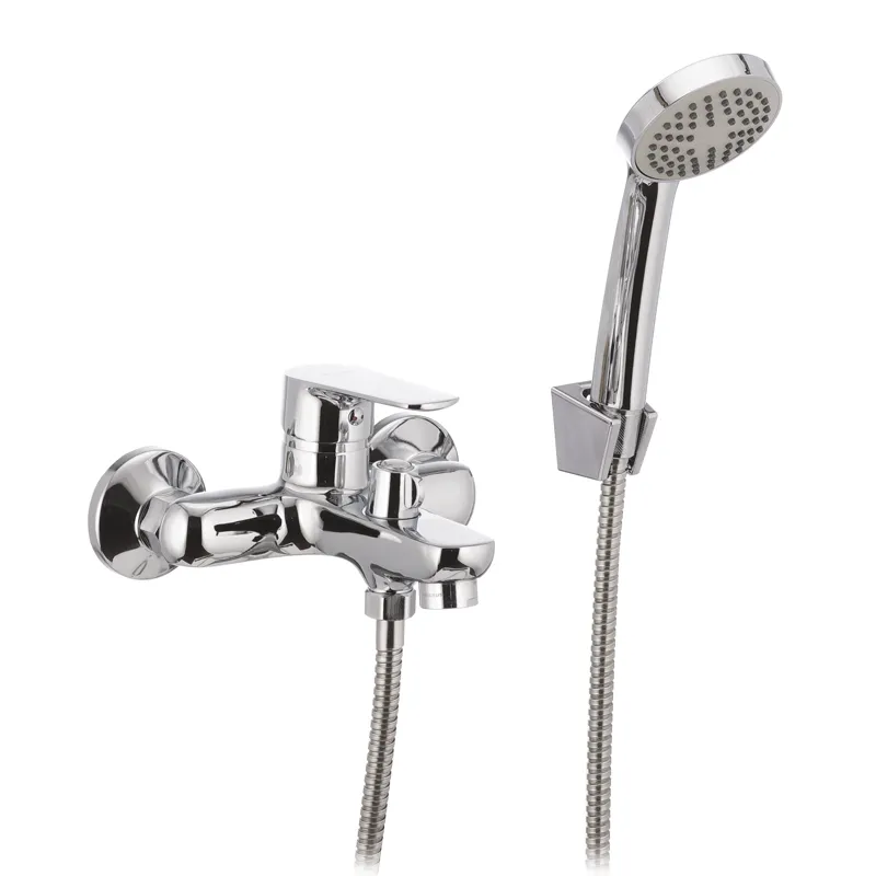 Змішувач для ванни Mixxus NEM 009 (MI1606), одноважільний, з коротким зливом, настінний монтаж, хромове покриття