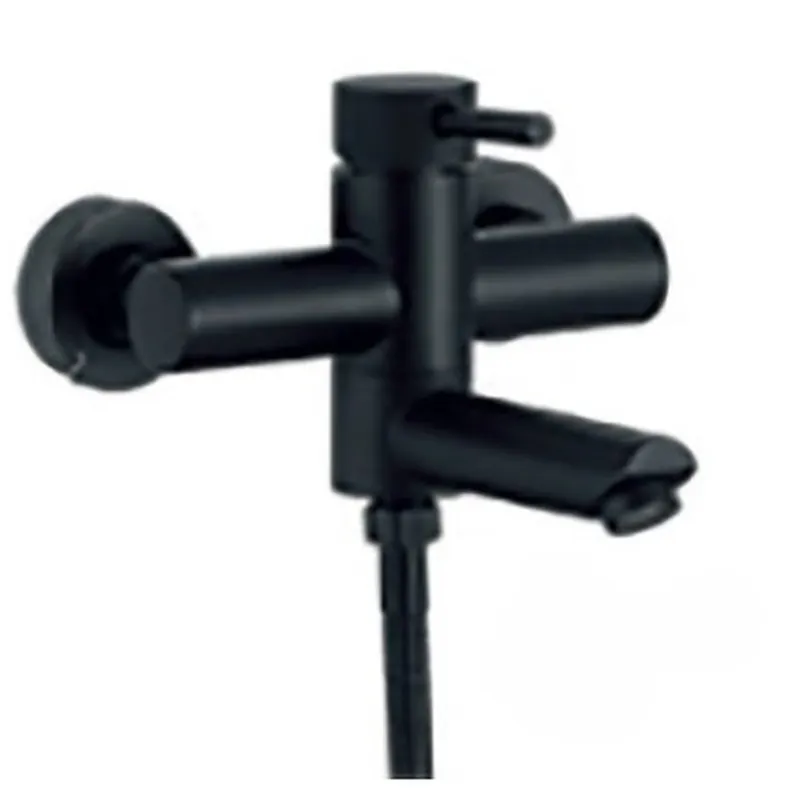 Змішувач для ванни MIXXUS SUS-009 (EURO) BLACK з нерж. сталі SUS304 (колір чорний матовий)(MI6044) одноважільний з коротким зливом