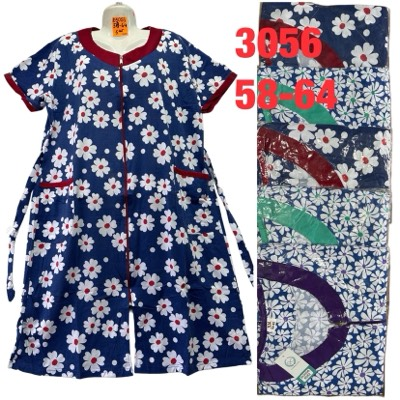 Жіночий халат мікс квітів бавовна (58-64розмір), фото 1