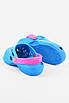Крокси дитячі для дівчинки блакитного кольору з рожевим  обідком 156185T Безкоштовна доставка, фото 3