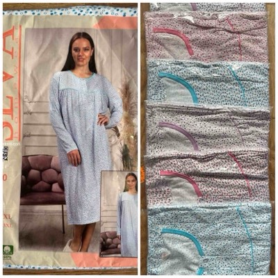 Жіноча нічна микс квітів бавовна (48-58 розмір), фото 1