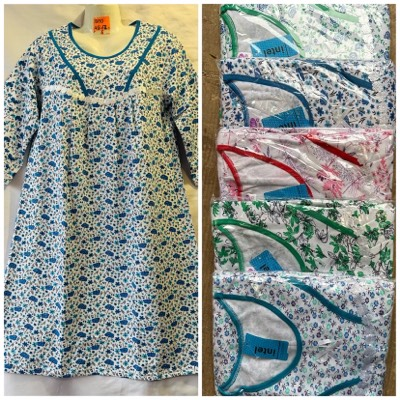 Жіноча нічна микс квітів бавовна (48-56 розмір), фото 1