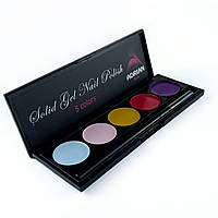 Premium Solid Gel Polish - Палєтка 5 кольорів (густий гель-лак) №5