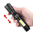 Ліхтар COB18-WHITE LASER LED PM10-TG+COB, 1x18650, power bank, магніт, ЗП Type-C, zoom AuraHome, фото 9