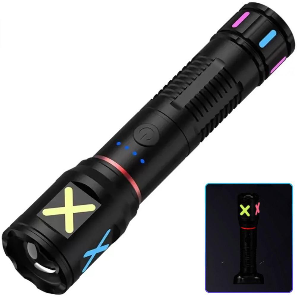 Ліхтар PLD-CA166-3 1 РЕЖИМ WHITE LASER LED PM10-TG, 1х18650, індикація заряду, ЗП Type-C, zoom, Box