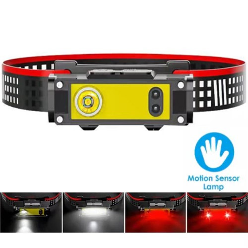 Ліхтар налобний BL-T124-ХРЕ+COB (White+Red), Motion Sensor, 1x18650, ЗП Type-C