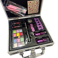 Косметика Єдиноріг 1 у валізі тіні лаки пензлики помади блискітки 15 дет 21*21*7см (QH1001-1B), фото 2