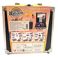 Косметика Єдиноріг 1 у валізі тіні лаки пензлики помади блискітки 15 дет 21*21*7см (QH1001-1B), фото 6