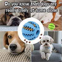 Масажний м'яч для чищення зубів у собак, кольори в асортименті - 7 см, фото 3