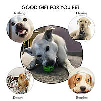 Масажний м'яч для чищення зубів у собак, кольори в асортименті - 7 см, фото 4