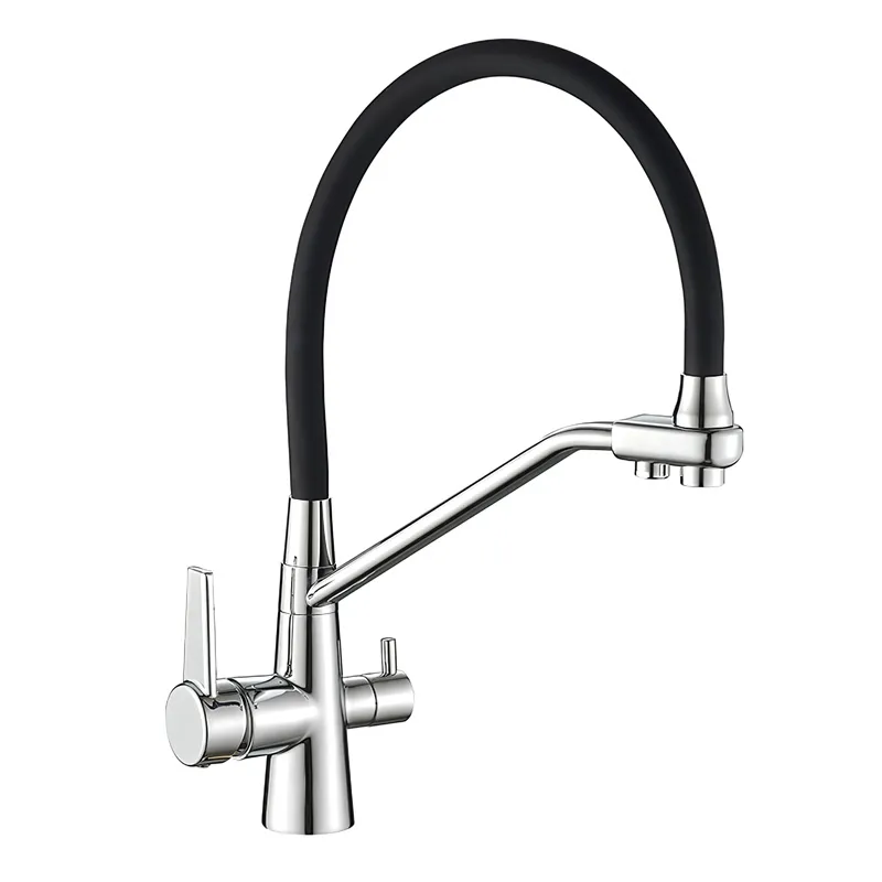 Кухонний змішувач на дві води Mixxus Premium Velis 021 Reflector Black (MI5928), фото 1