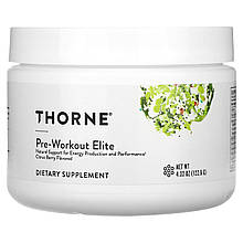 Передтренувальний комплекс, Pre-Workout Elite, Thorne, цитрус та ягоди, 122,6 г