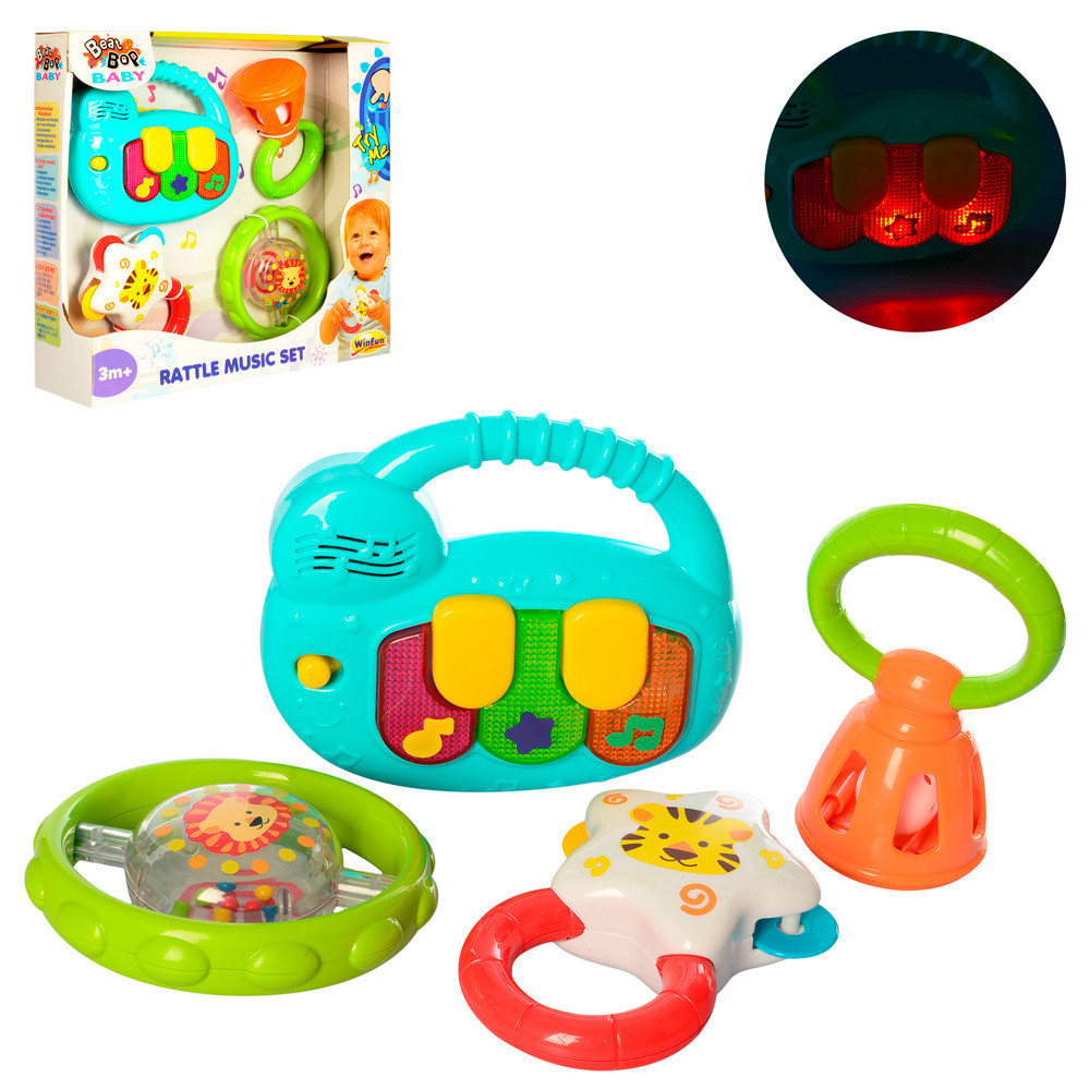 Брязкальце WinFun від 11 см, музика, світло 3130-NL, фото 1