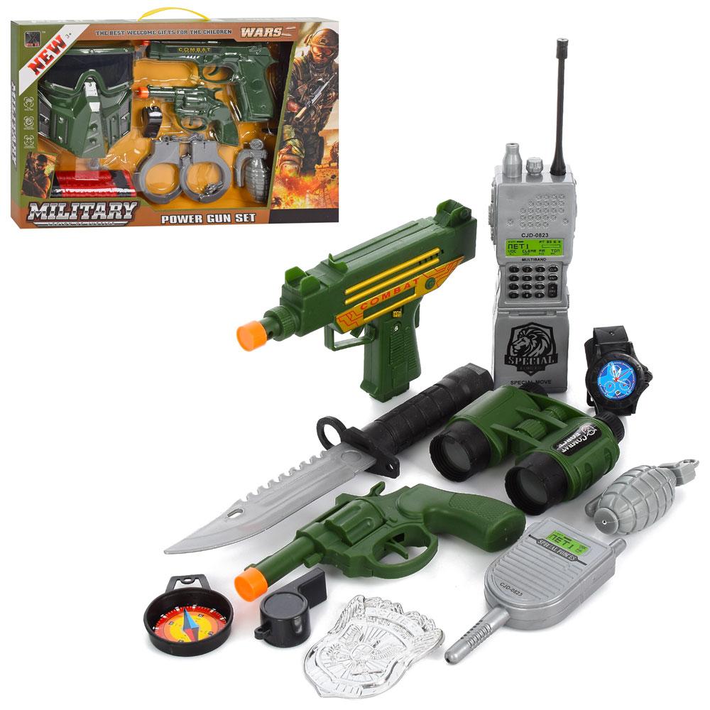 Дитячий набір зі зброєю військовий, пістолет, револьвер, рація, ніж JS009-10, фото 1