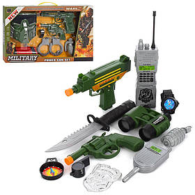 Дитячий набір зі зброєю військовий, пістолет, револьвер, рація, ніж JS009-10