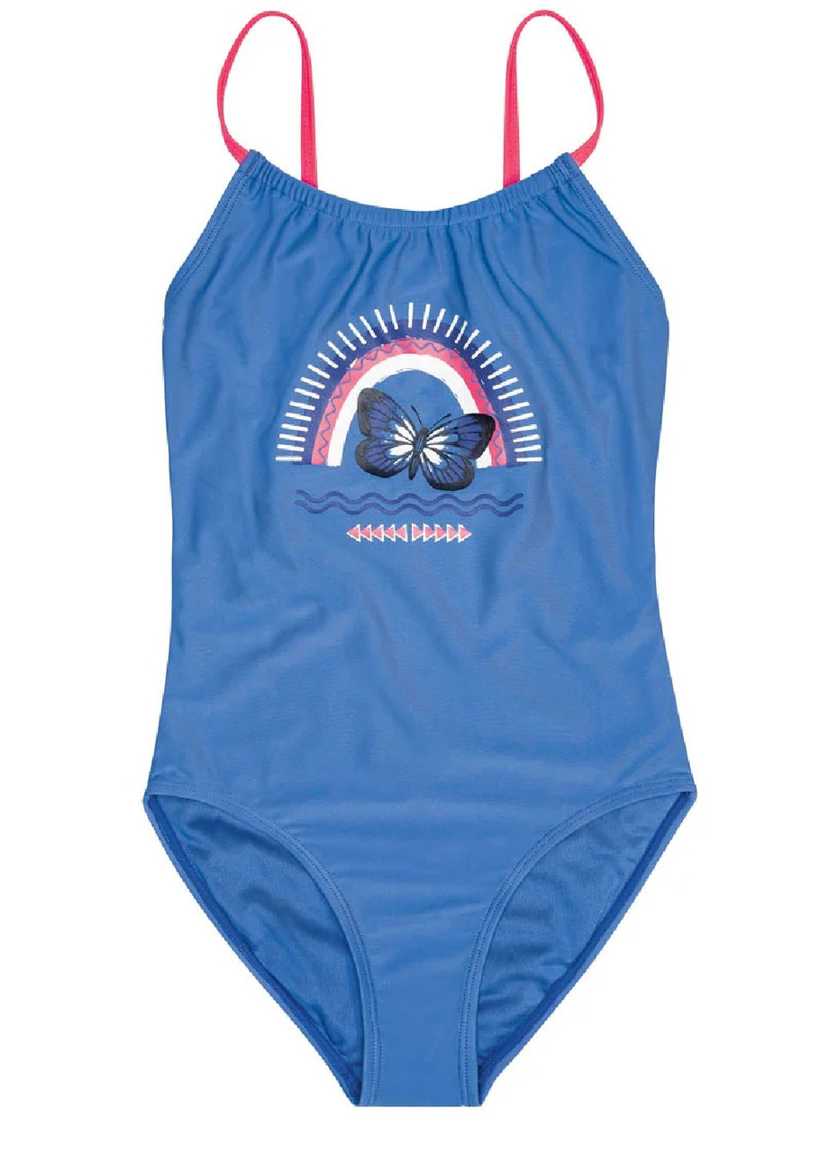 Купальник дівчаткам суцільний з метеликом