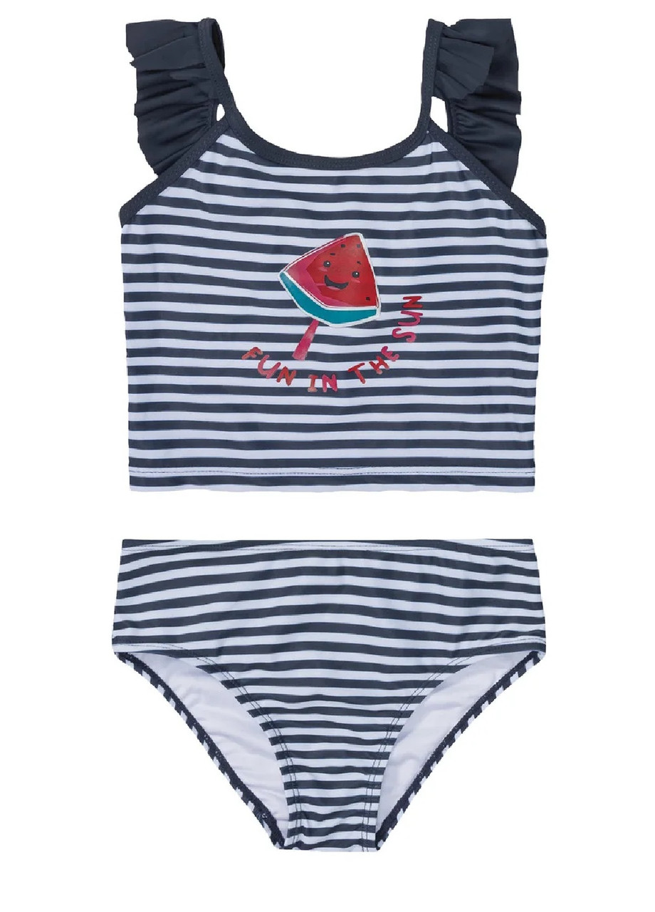 Купальник на дівчинку роздільний в смужку, фото 1