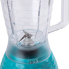 Стаціонарний блендер з кавомолкою Sokany SK-03030 з пластиковою чашею 1.5л для коктейлів 500Вт Бірюзовий, фото 5