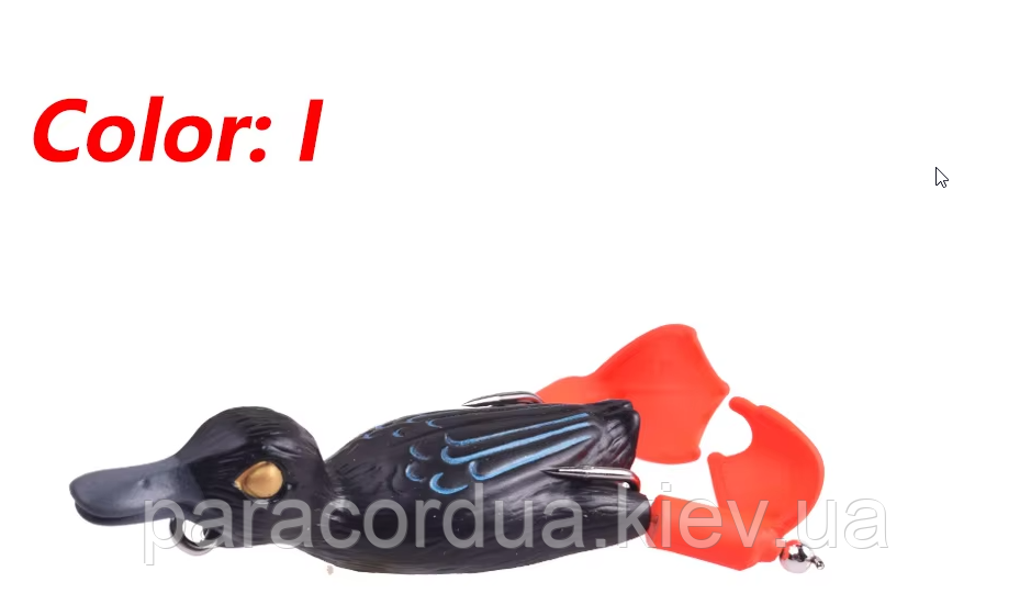 Плавальна 3D приманка качка-самовбивця, поппер, фото 1