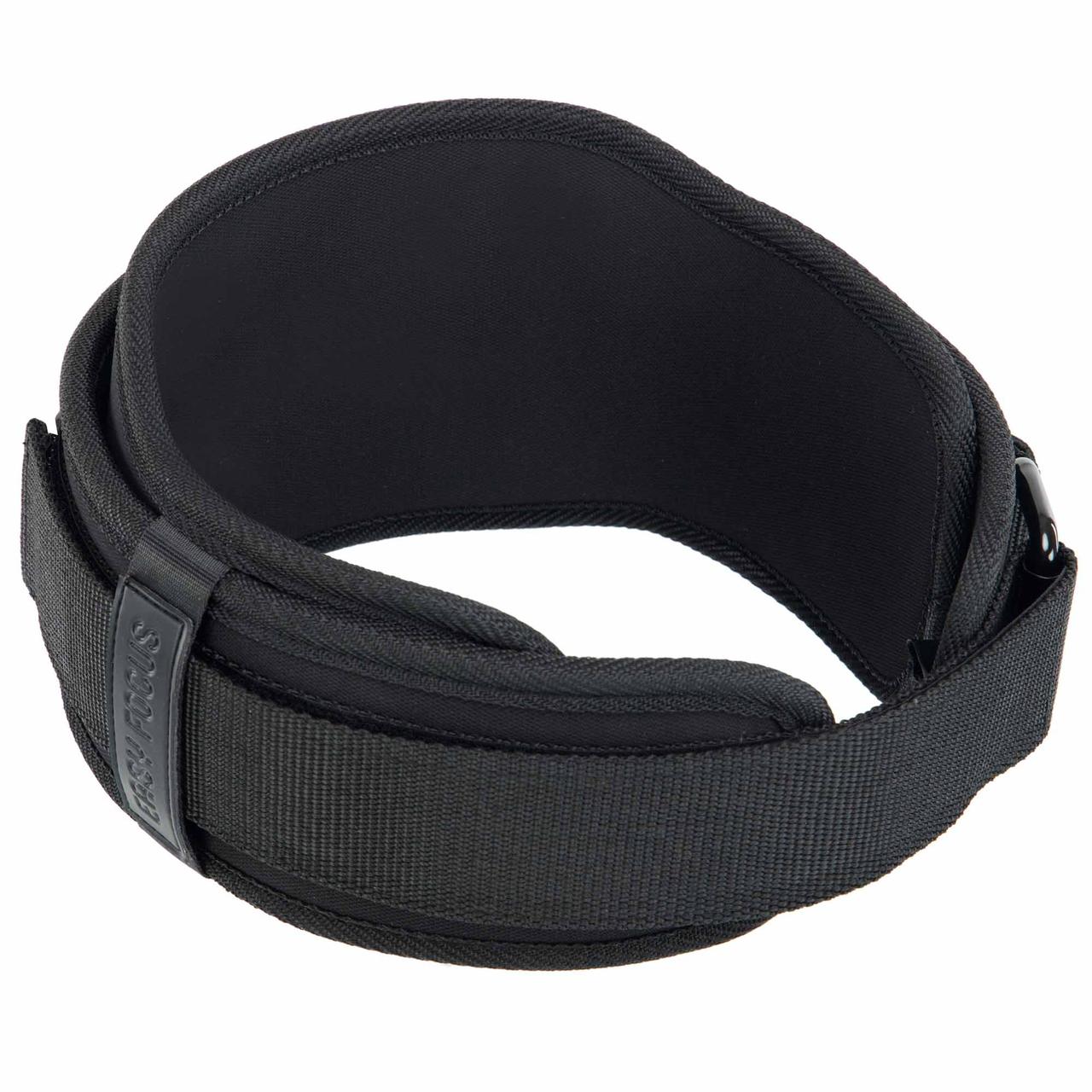 Пояс атлетичний текстильний EZOUS TRAINING BELT O-04 спинка — 14 см розмір S-L чорний