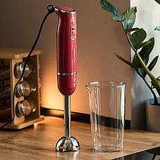 Занурювальний ручний блендер Sokany SK-1726 з мірною склянкою 0.6л 3 швидкості 300Вт Рожевий, фото 4