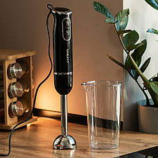 Занурювальний ручний блендер Sokany SK-1726 з мірною склянкою 0.6л 3 швидкості 300Вт Чорний, фото 5