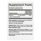 California Gold Nutrition, вітамін D3 в краплях для дітей, Baby D3, 400 МО, 10 мл, фото 2