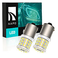 Комплект світлодіодних ламп NAPO LED 1156-3014-57smd-ceram P21W 1156 BA15S колір світіння білий 2 шт
