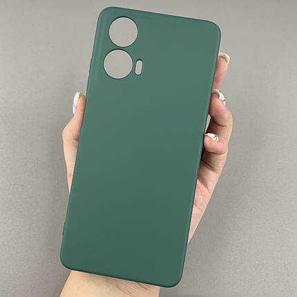 Чохол для Motorola Moto G24 матовий чохол із захистом камери на телефон моторола мото г24 темно-зелений cfa, фото 1