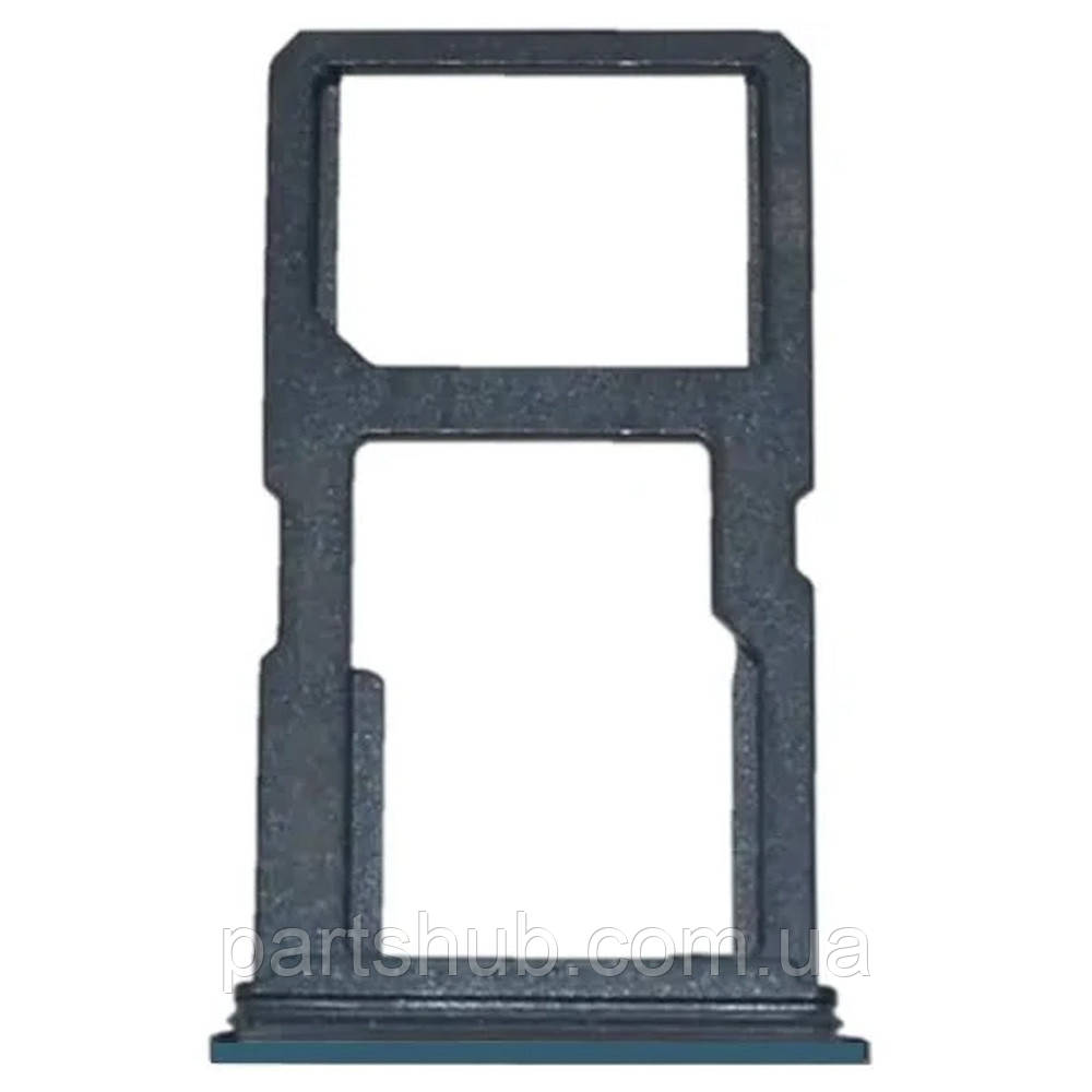 Тримач Sim картки Vivo Y31s (синій на 2 SIM), фото 1