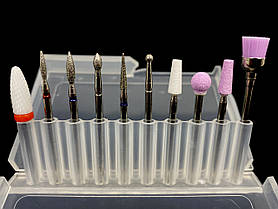 Набір насадок для фрезера, для манікюру та педикюру, професійні 10шт X4