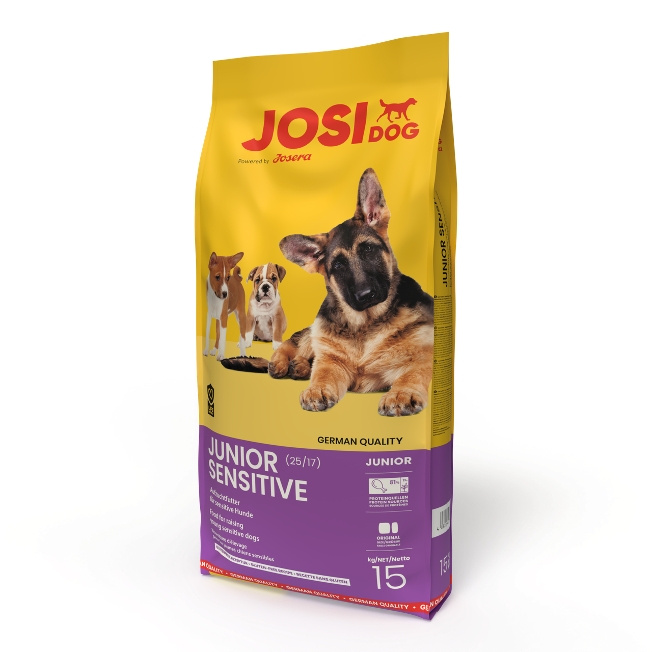 Корм сухий JosiDog Junior Sensitive для цуценят з чутливим травленням всіх порід 15 кг, фото 1