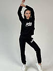 Жіночий спортивний костюм Nike Худі + Штани чорний Комплект Найк весняний осінній, фото 5