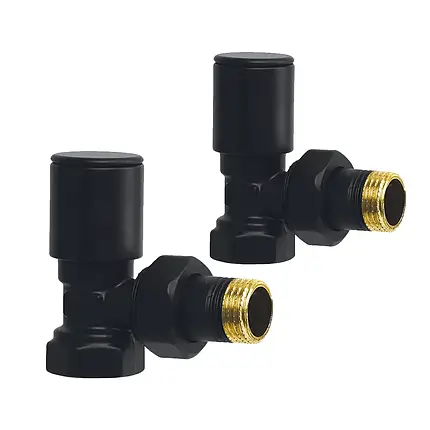 Кран вентильный 1/2"X1/2 угловой KP CZECH PN10 НВ комплект 1 шт черно цвета, фото 3