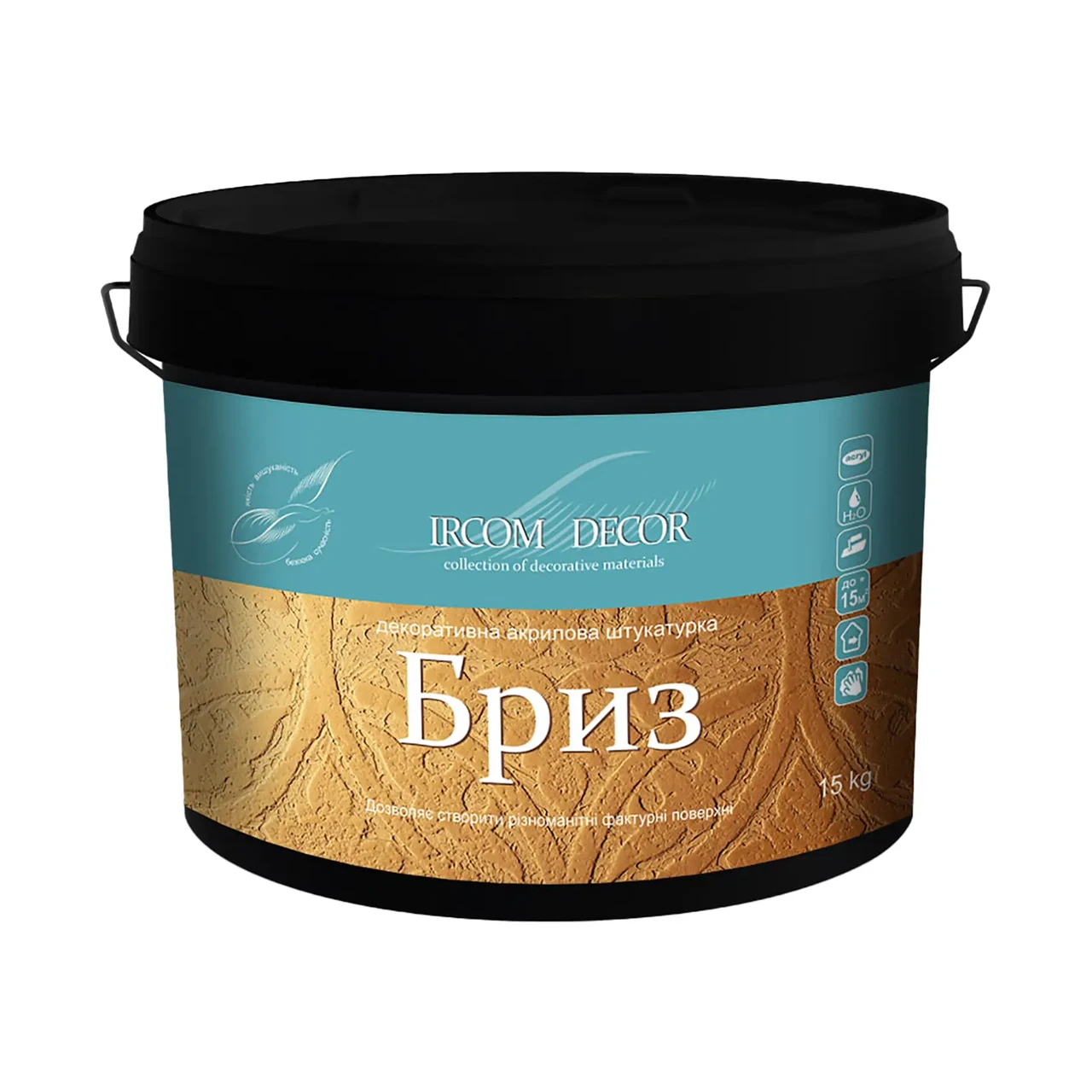 Декоративна рельєфна штукатурка "Бриз" (15 кг), IRCOM Decor