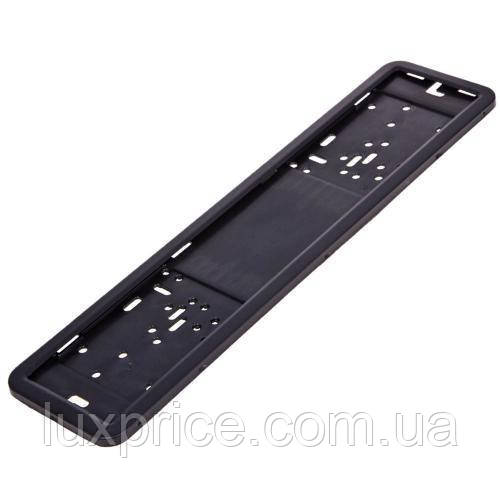 Автомобiльна рамка пiд номер чорна з нержавіючої сталі Vitol РН-70050 Luxprice, фото 1