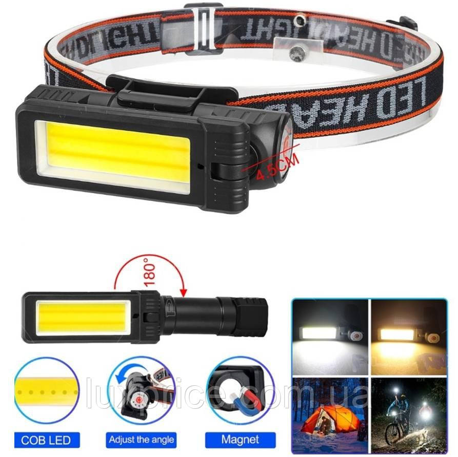 Ліхтар WORKLIGHT 2 в 1 5305-COB, поворот 180º+180º, магніт  Luxprice