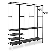 Вішалка для одягу на підлогу на 3 секції RD-9007 Чорна