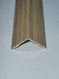 Кутовий алюмінієвий поріжок зовнішний 20*20мм довжина 2,70м Дуб Сірий